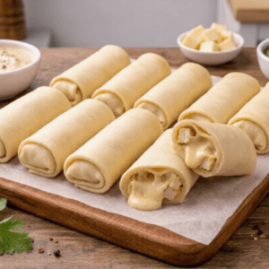 Cheesy lava chicken rolls by Pak N Pure – crispy rolls filled with juicy chicken and melted cheese www.paknpure.com