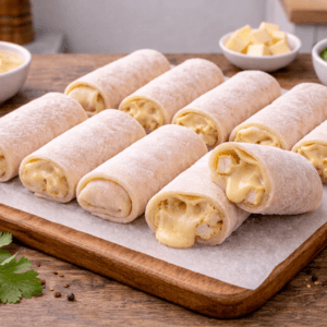 Chicken macaroni rolls by Pak N Pure – crispy rolls filled with creamy macaroni and chicken www.paknpure.com