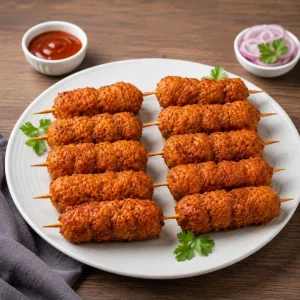 Crispy golden Fried Chicken Sticks served with delicious dipping sauce, premium ready-to-eat chicken snack from www.paknpure.com