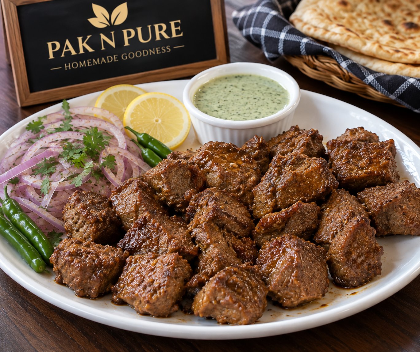 Delicious Beef Boneless Bihari Boti made with tender beef, traditional Bihari spices, and flavorful marination from www.paknpure.com.