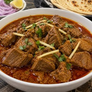 Delicious Beef Boneless Qorma with tender boneless beef, rich qorma gravy, and aromatic Pakistani spices from www.paknpure.com.