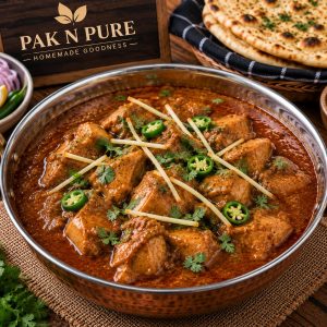 Delicious Chicken Boneless Nihari with tender boneless chicken, rich Nihari gravy, and aromatic Pakistani spices from www.paknpure.com.