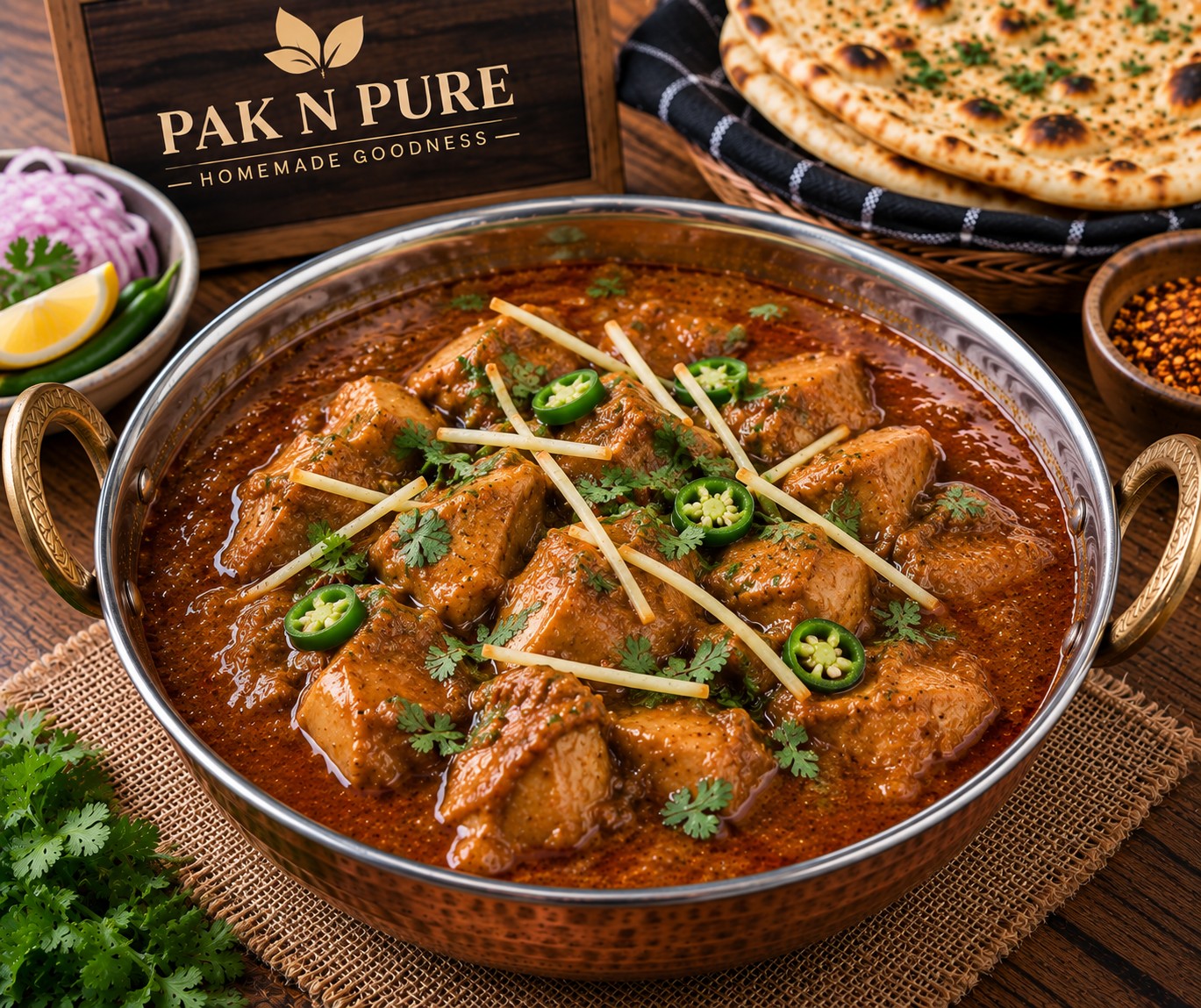 Delicious Chicken Boneless Nihari with tender boneless chicken, rich Nihari gravy, and aromatic Pakistani spices from www.paknpure.com.