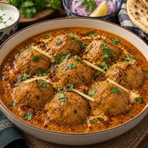 Delicious Chicken Kofta With Curry made with tender chicken koftas, rich curry, and aromatic Pakistani spices from www.paknpure.com.