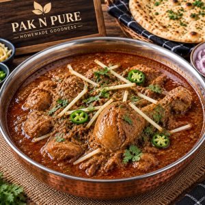 Delicious Chicken Nihari with tender chicken, rich gravy, and aromatic traditional spices from www.paknpure.com.
