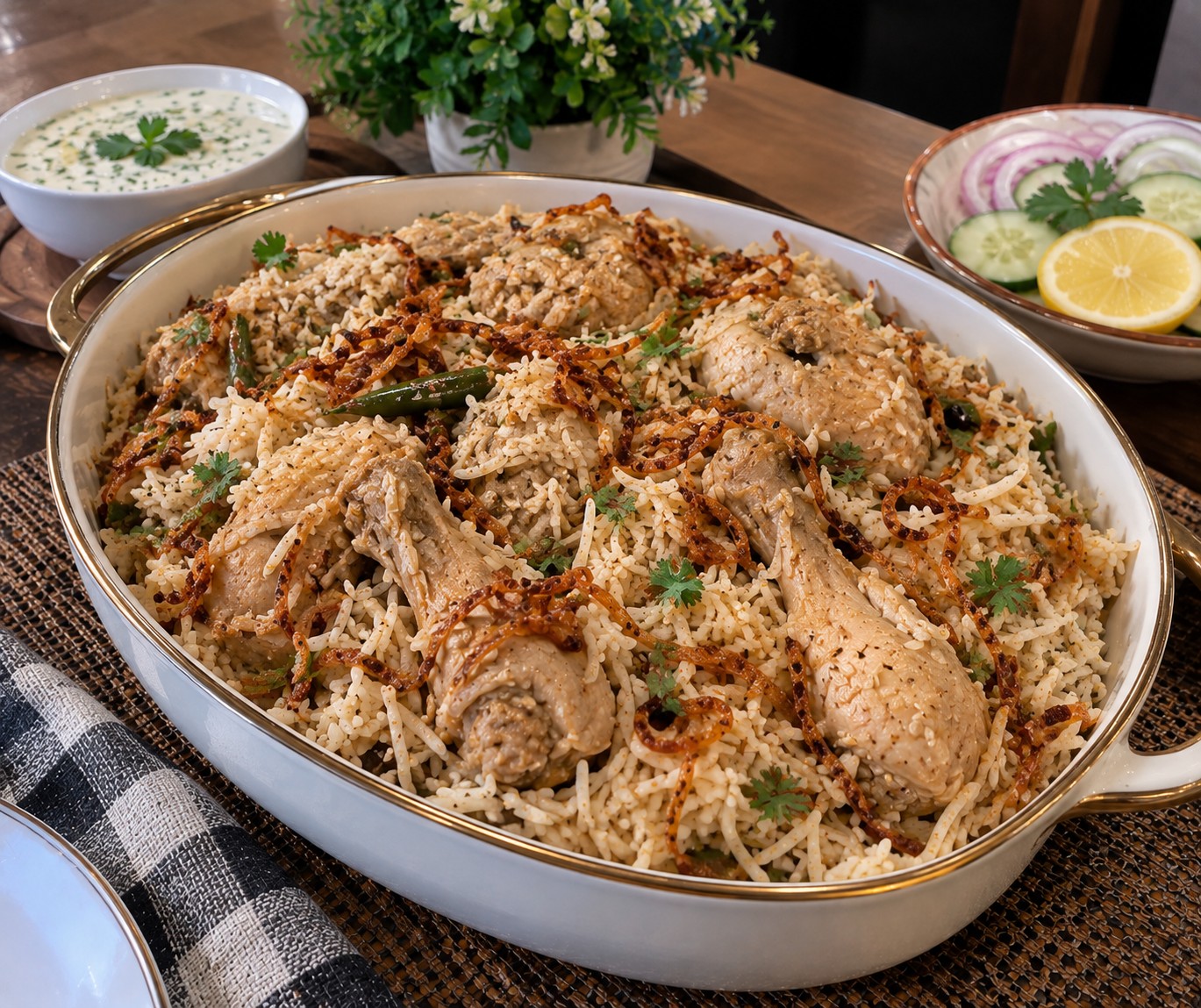 Delicious Nawabi White Yakhni Pulao with tender meat, fragrant basmati rice, and flavorful yakhni from www.paknpure.com.