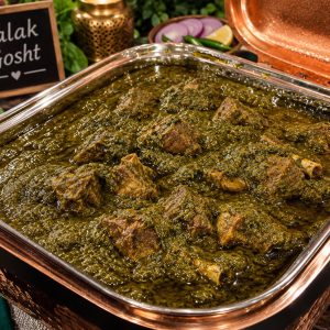 Delicious Palak Gosht with tender meat, fresh spinach, and aromatic Pakistani spices from www.paknpure.com.
